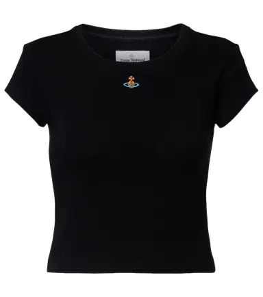 Vivienne Westwood Peru cropped cotton-blend jersey T-shirt | Thumbnail 1 Vivienne Westwood Peru cropped cotton-blend jersey T-shirt | Thumbnail 1