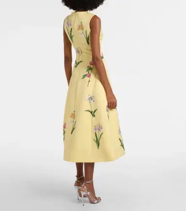 Leo Lin Cleo beaded floral midi dress | Thumbnail 4 Leo Lin Cleo beaded floral midi dress | Thumbnail 4