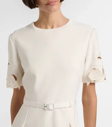 Leo Lin Aurelie belted floral-appliqué minidress | Thumbnail 4 Leo Lin Aurelie belted floral-appliqué minidress | Thumbnail 4