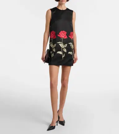 Leo Lin Yvonne floral embroidered minidress | Thumbnail 3 Leo Lin Yvonne floral embroidered minidress | Thumbnail 3
