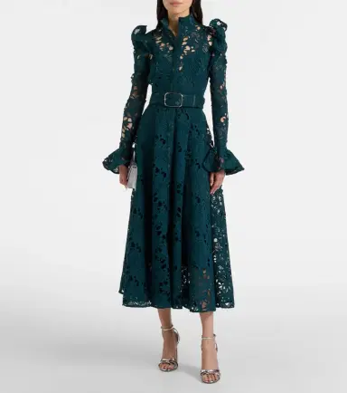 Leo Lin Aliyah belted lace midi dress | Thumbnail 5 Leo Lin Aliyah belted lace midi dress | Thumbnail 5