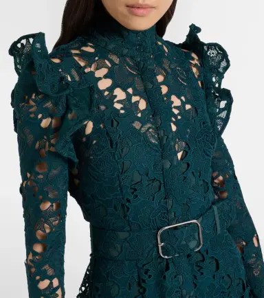 Leo Lin Aliyah belted lace midi dress | Thumbnail 6 Leo Lin Aliyah belted lace midi dress | Thumbnail 6