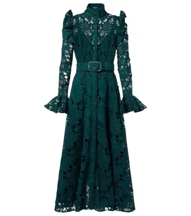 Leo Lin Aliyah belted lace midi dress | Thumbnail 1 Leo Lin Aliyah belted lace midi dress | Thumbnail 1