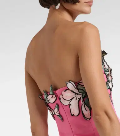 Leo Lin Floral-appliqué embroidered minidress | Thumbnail 5 Leo Lin Floral-appliqué embroidered minidress | Thumbnail 5