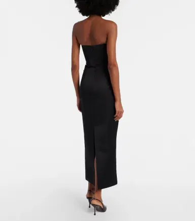 Leo Lin Rayna floral-appliqué midi dress | Thumbnail 3 Leo Lin Rayna floral-appliqué midi dress | Thumbnail 3