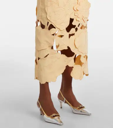 Leo Lin Rayna floral-appliqué strapless midi dress | Thumbnail 4 Leo Lin Rayna floral-appliqué strapless midi dress | Thumbnail 4