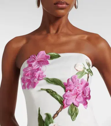 Leo Lin Rayna floral-appliqué bustier dress | Thumbnail 4 Leo Lin Rayna floral-appliqué bustier dress | Thumbnail 4