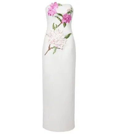 Leo Lin Rayna floral-appliqué bustier dress | Thumbnail 1 Leo Lin Rayna floral-appliqué bustier dress | Thumbnail 1