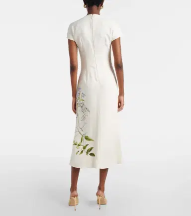 Monique Lhuillier Floral midi dress | Thumbnail 2 Monique Lhuillier Floral midi dress | Thumbnail 2