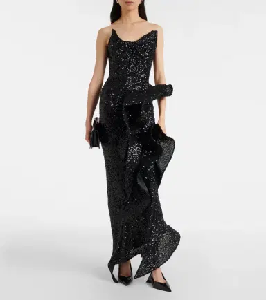 Maticevski Thistle Wave ruffled sequined gown | Thumbnail 3 Maticevski Thistle Wave ruffled sequined gown | Thumbnail 3