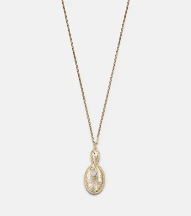 Yvonne Léon Yvonne Léon Joli Miroir 18kt and 9kt gold pendant necklace with citrines | Thumbnail 2 Yvonne Léon Yvonne Léon Joli Miroir 18kt and 9kt gold pendant necklace with citrines | Thumbnail 2