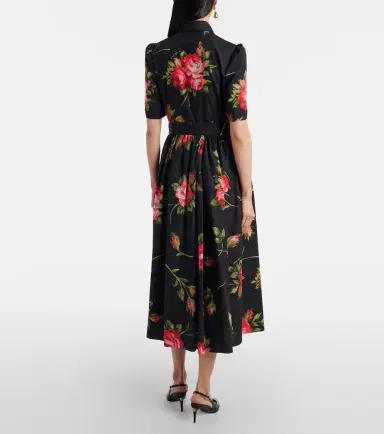 Dolce & Gabbana Belted floral cotton shirt midi dress | Thumbnail 2 Dolce & Gabbana Belted floral cotton shirt midi dress | Thumbnail 2