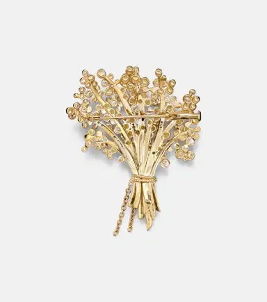Yvonne Léon Yvonne Léon Broche Mimosa 9kt and 18kt gold pendant necklace with gemstones | Thumbnail 2 Yvonne Léon Yvonne Léon Broche Mimosa 9kt and 18kt gold pendant necklace with gemstones | Thumbnail 2