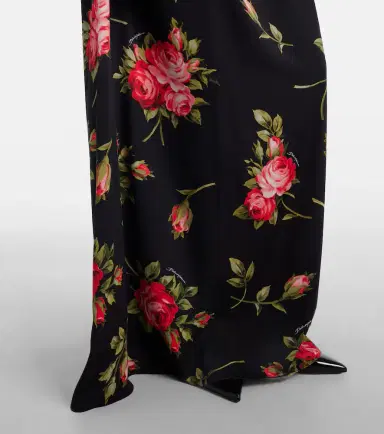 Dolce & Gabbana Floral caped silk-blend gown | Thumbnail 3 Dolce & Gabbana Floral caped silk-blend gown | Thumbnail 3