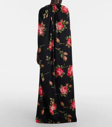 Dolce & Gabbana Floral caped silk-blend gown | Thumbnail 4 Dolce & Gabbana Floral caped silk-blend gown | Thumbnail 4