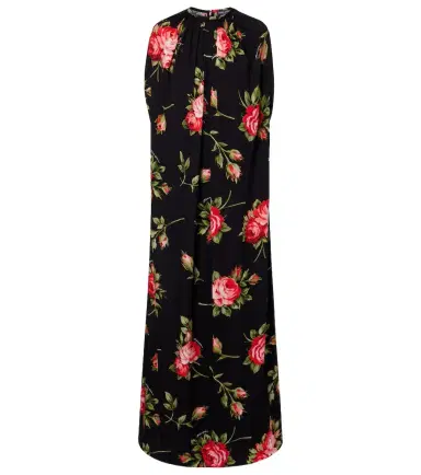 Dolce & Gabbana Floral caped silk-blend gown | Thumbnail 1 Dolce & Gabbana Floral caped silk-blend gown | Thumbnail 1