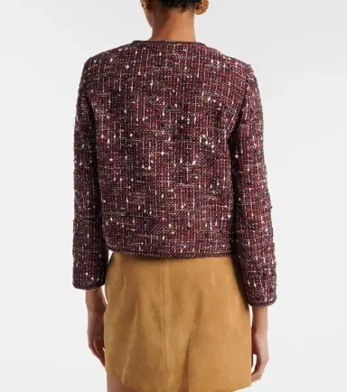 Etro Cropped cotton-blend bouclé jacket | Thumbnail 4 Etro Cropped cotton-blend bouclé jacket | Thumbnail 4