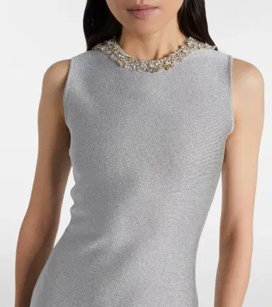 McQueen Embellished lamé cocktail dress | Thumbnail 3 McQueen Embellished lamé cocktail dress | Thumbnail 3