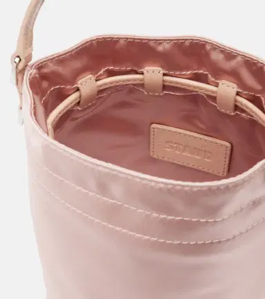 Staud Lila leather-trimmed satin bucket bag | Thumbnail 2 Staud Lila leather-trimmed satin bucket bag | Thumbnail 2