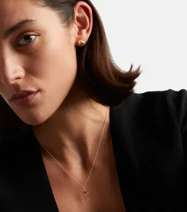 Sydney Evan UFO 14kt gold pendant necklace with diamonds | Thumbnail 4 Sydney Evan UFO 14kt gold pendant necklace with diamonds | Thumbnail 4
