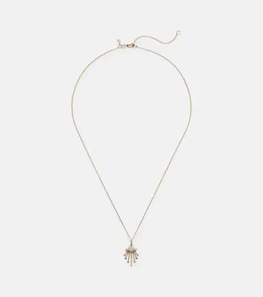 Sydney Evan UFO 14kt gold pendant necklace with diamonds | Thumbnail 1 Sydney Evan UFO 14kt gold pendant necklace with diamonds | Thumbnail 1