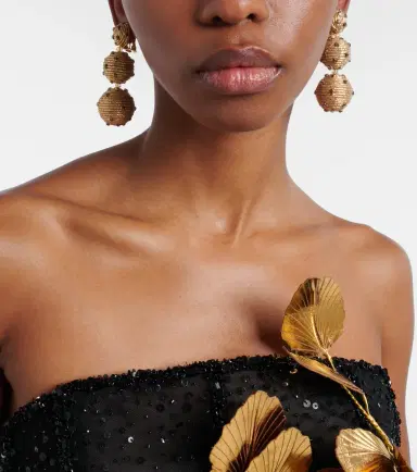 Oscar de la Renta Embellished drop earrings | Thumbnail 6 Oscar de la Renta Embellished drop earrings | Thumbnail 6
