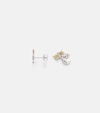 Sydney Evan Moon 14kt gold earrings with diamonds | Thumbnail 2 Sydney Evan Moon 14kt gold earrings with diamonds | Thumbnail 2