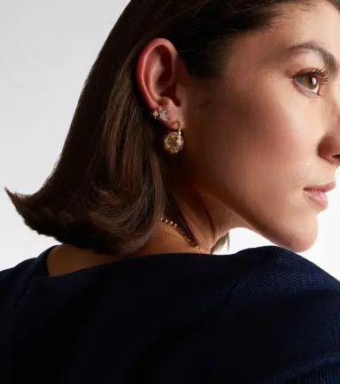 Sydney Evan Moon 14kt gold earrings with diamonds | Thumbnail 3 Sydney Evan Moon 14kt gold earrings with diamonds | Thumbnail 3