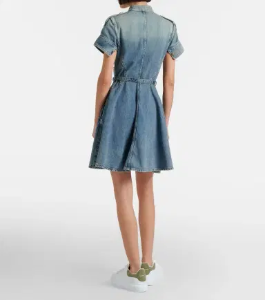 McQueen Belted denim shirt dress | Thumbnail 4 McQueen Belted denim shirt dress | Thumbnail 4