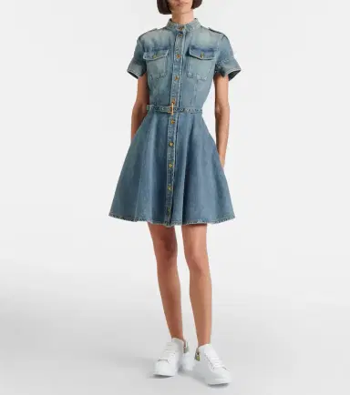 McQueen Belted denim shirt dress | Thumbnail 5 McQueen Belted denim shirt dress | Thumbnail 5
