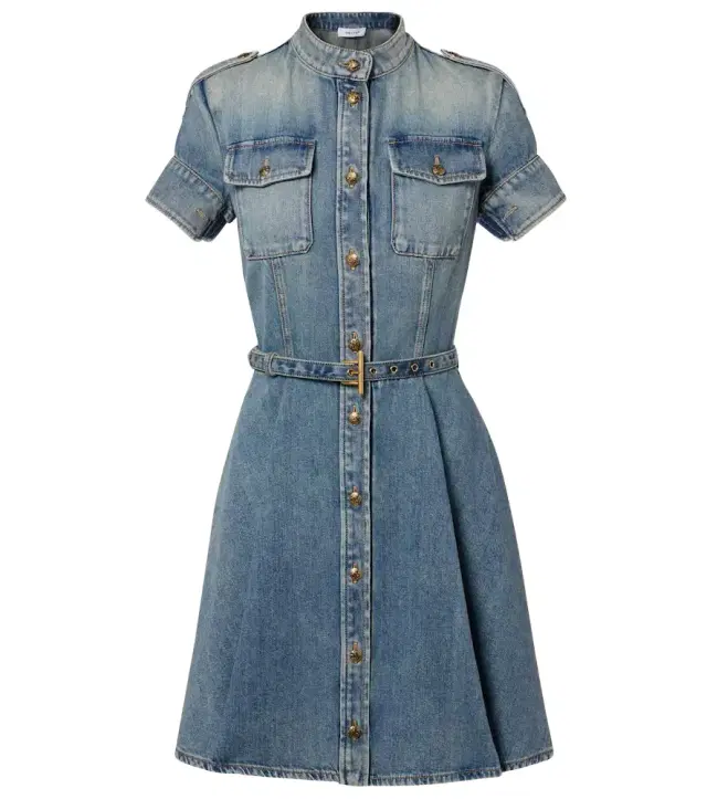 Belted denim shirt dress Belted denim shirt dress