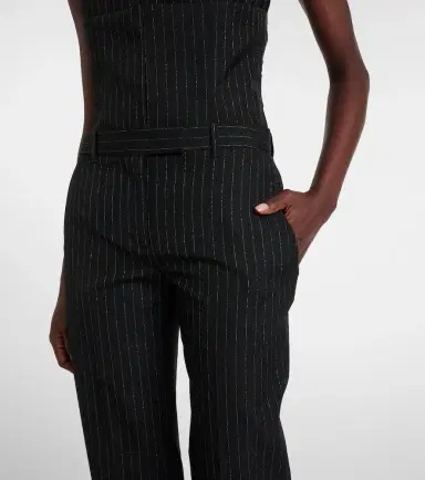 McQueen Pinstripe wool straight pants | Thumbnail 2 McQueen Pinstripe wool straight pants | Thumbnail 2