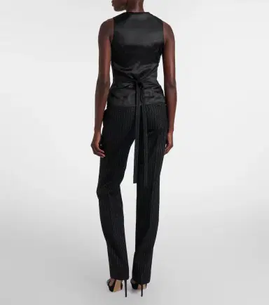 McQueen Pinstripe wool straight pants | Thumbnail 4 McQueen Pinstripe wool straight pants | Thumbnail 4