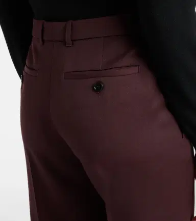 McQueen Wool grain de poudre straight pants | Thumbnail 2 McQueen Wool grain de poudre straight pants | Thumbnail 2