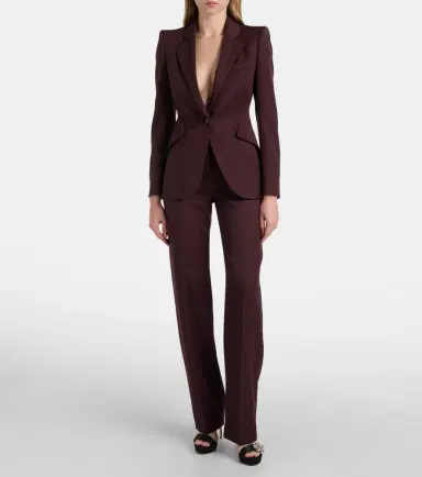 McQueen Wool grain de poudre straight pants | Thumbnail 6 McQueen Wool grain de poudre straight pants | Thumbnail 6