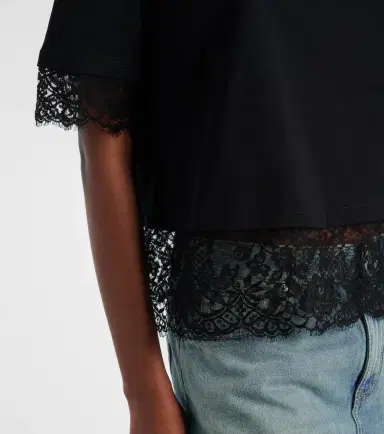 Alexander McQueen Cotton lace T-shirt | Thumbnail 2 Alexander McQueen Cotton lace T-shirt | Thumbnail 2
