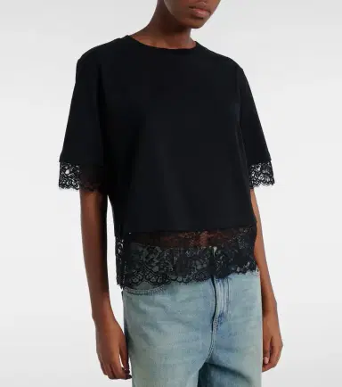 Alexander McQueen Cotton lace T-shirt | Thumbnail 3 Alexander McQueen Cotton lace T-shirt | Thumbnail 3