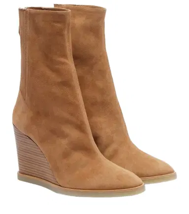 Aquazzura Saint Honoré 85 suede wedge ankle boots | Thumbnail 1 Aquazzura Saint Honoré 85 suede wedge ankle boots | Thumbnail 1
