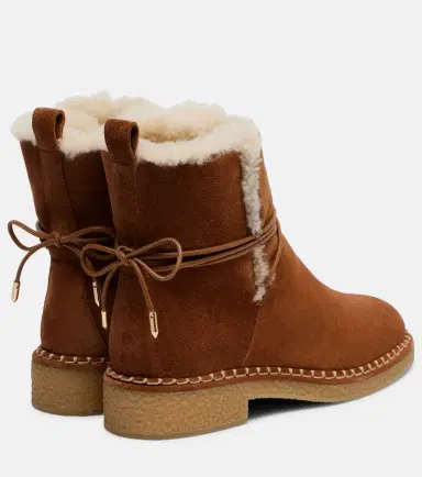 Aquazzura Megeve shearling-trimmed suede ankle boots | Thumbnail 2 Aquazzura Megeve shearling-trimmed suede ankle boots | Thumbnail 2