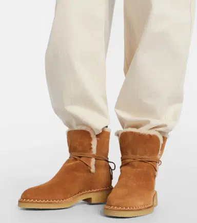 Aquazzura Megeve shearling-trimmed suede ankle boots | Thumbnail 6 Aquazzura Megeve shearling-trimmed suede ankle boots | Thumbnail 6