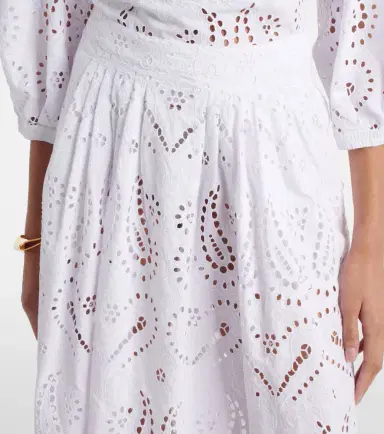 Etro Broderie anglaise cotton-blend midi skirt | Thumbnail 4 Etro Broderie anglaise cotton-blend midi skirt | Thumbnail 4