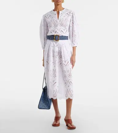 Etro Broderie anglaise cotton-blend midi skirt | Thumbnail 6 Etro Broderie anglaise cotton-blend midi skirt | Thumbnail 6