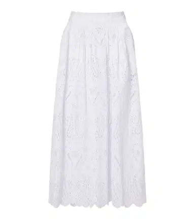 Etro Broderie anglaise cotton-blend midi skirt | Thumbnail 1 Etro Broderie anglaise cotton-blend midi skirt | Thumbnail 1