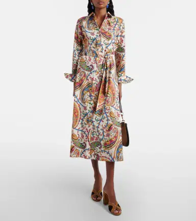 Etro Paisley cotton wrap dress | Thumbnail 5 Etro Paisley cotton wrap dress | Thumbnail 5