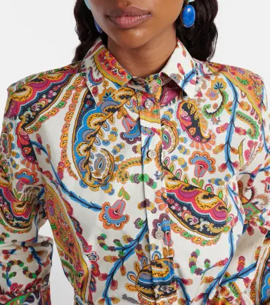 Etro Paisley cotton wrap dress | Thumbnail 6 Etro Paisley cotton wrap dress | Thumbnail 6
