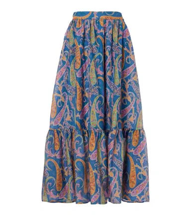 Etro Paisley cotton and silk maxi skirt | Thumbnail 1 Etro Paisley cotton and silk maxi skirt | Thumbnail 1