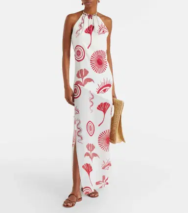 Cala de la Cruz Accasia checked embellished maxi dress | Thumbnail 2 Cala de la Cruz Accasia checked embellished maxi dress | Thumbnail 2