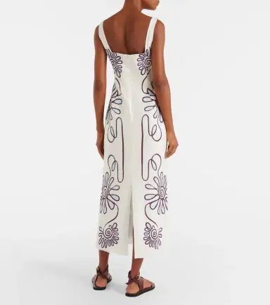 Cala de la Cruz Amaranta printed linen midi dress | Thumbnail 3 Cala de la Cruz Amaranta printed linen midi dress | Thumbnail 3