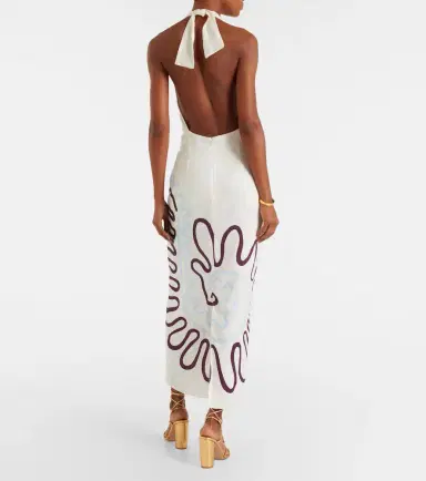 Cala de la Cruz Clara cutout printed linen maxi dress | Thumbnail 2 Cala de la Cruz Clara cutout printed linen maxi dress | Thumbnail 2