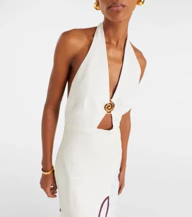 Cala de la Cruz Clara cutout printed linen maxi dress | Thumbnail 5 Cala de la Cruz Clara cutout printed linen maxi dress | Thumbnail 5